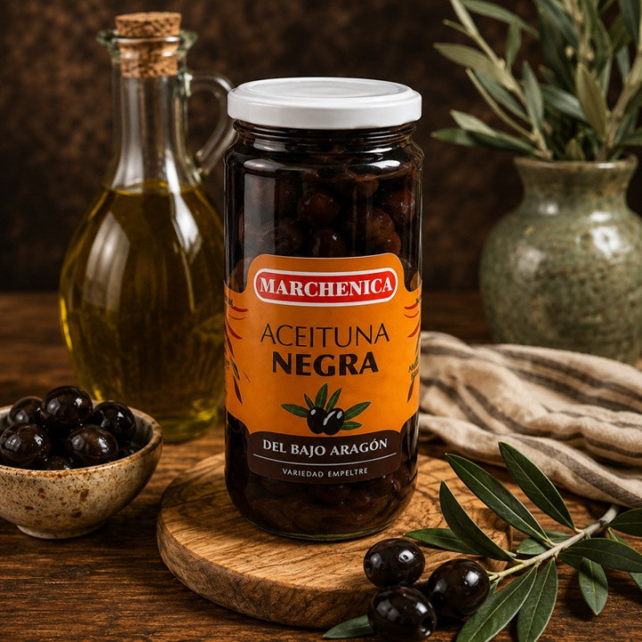 Aceituna Negra Empeltre 500 g | Marchenica Bajo Aragón