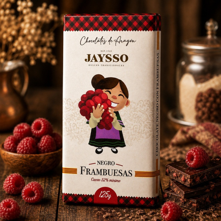 Chocolate Negro con Frambuesas