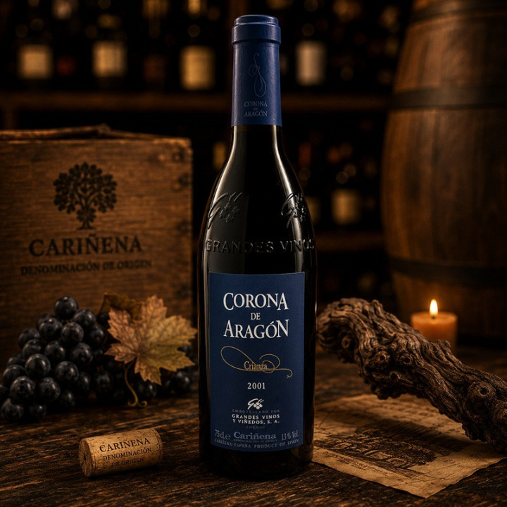 Corona de Aragón Crianza 2001 portada