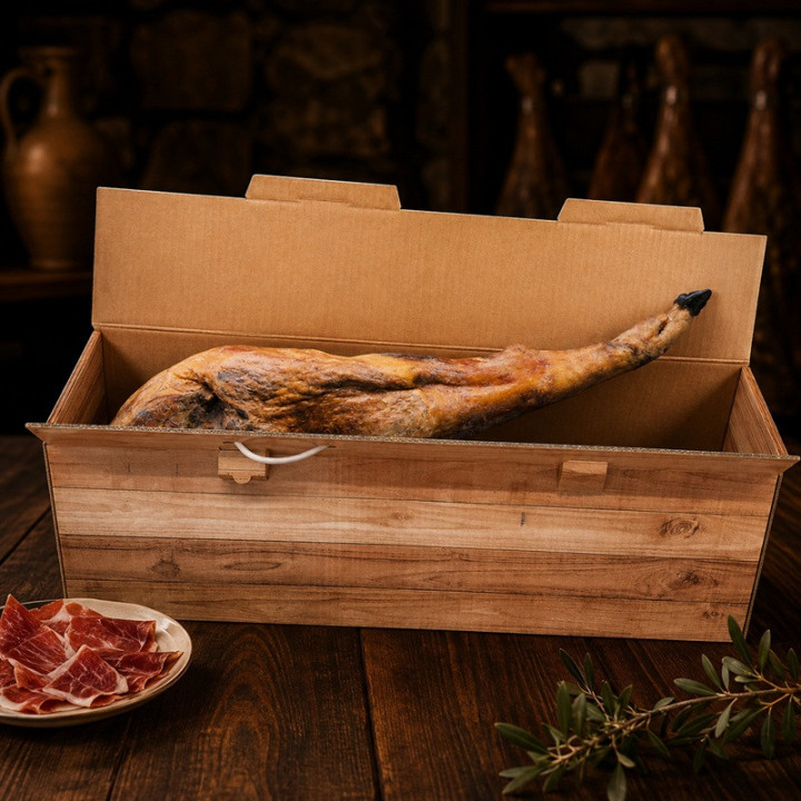 Caja Jamonera Regalo Estilo Madera