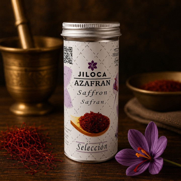 Lata metálica con azafrán del Jiloca 8gr