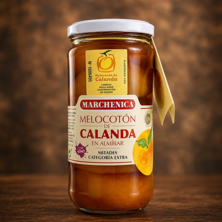 Melocotón de Calanda con Vino