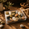 Piedras de Río aragonesas en caja transparente 50 hover