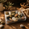 Piedras de Río aragonesas en caja transparente 50