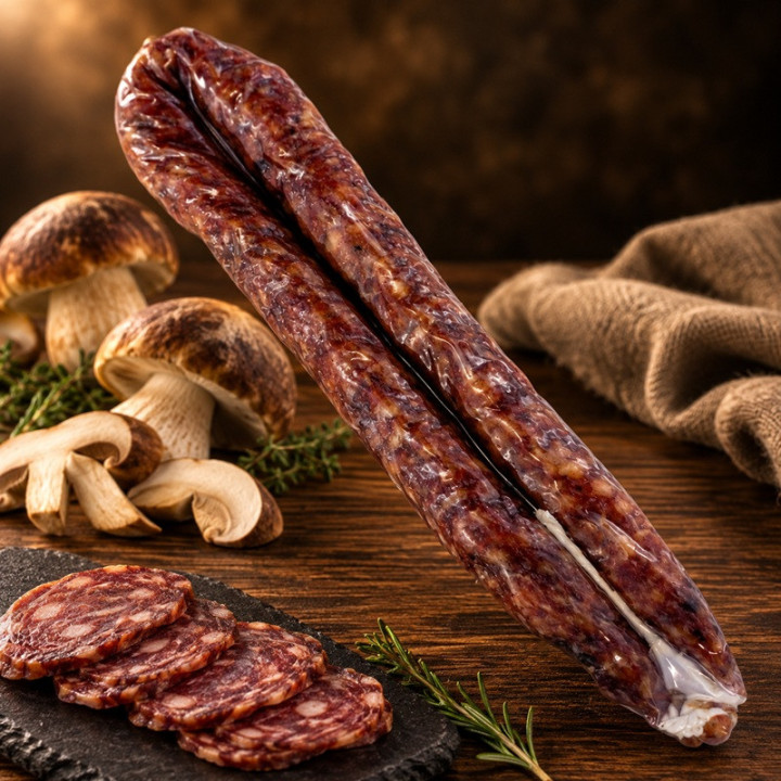 Longaniza con boletus gourmet