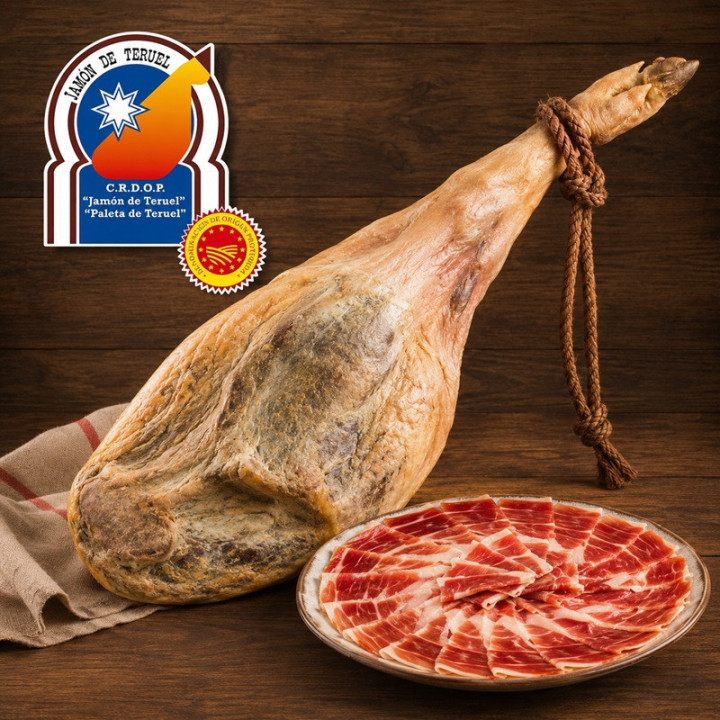 Jamón DOP Teruel Sierra Lidón plato