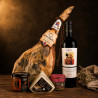 Lote gourmet con Jamón de Teruel, vino, queso y paté