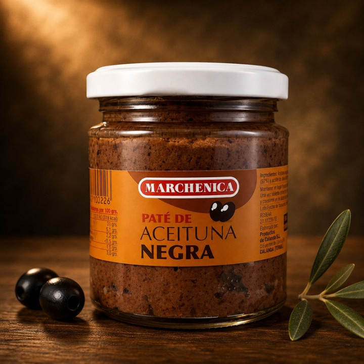 Paté de aceituna negra gourmet 220 g