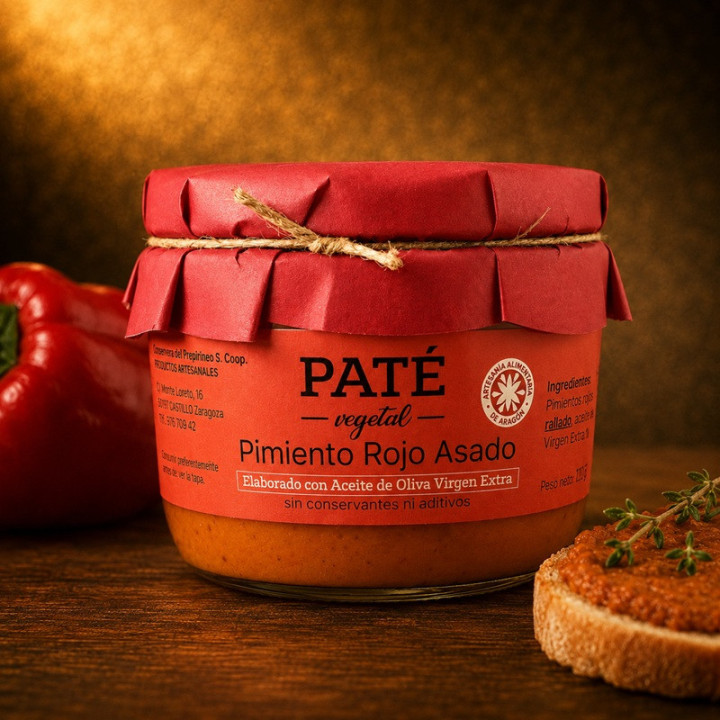 Paté de pimientos rojos asados gourmet hover