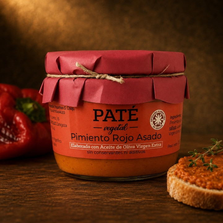Paté de pimientos rojos asados gourmet