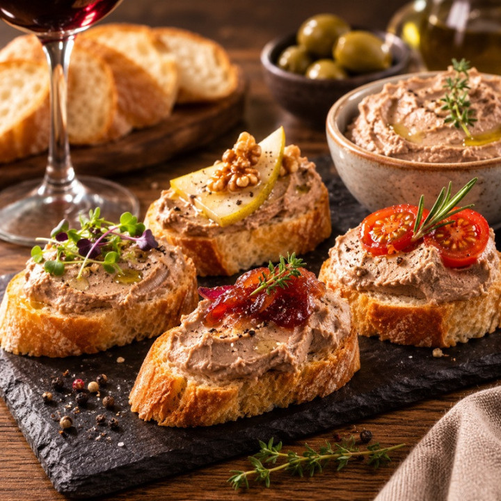 Paté ibérico con AOVE gourmet maridaje