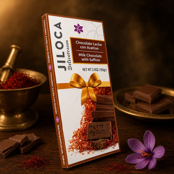 chocolate con leche al azafrán del jiloca